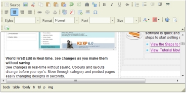 WYSIWYG editor